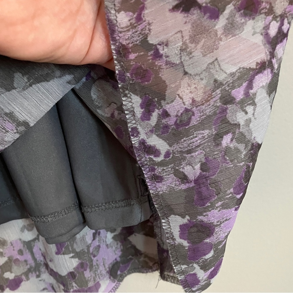 LOFT Dress sheer Sleeveless Floral Print women’s size 10P petites - Picture 6 of 11